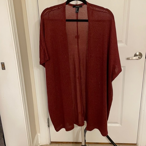 Forever 21 Sweaters - Forever 21 Burnt Orange/Red Drape Sweater